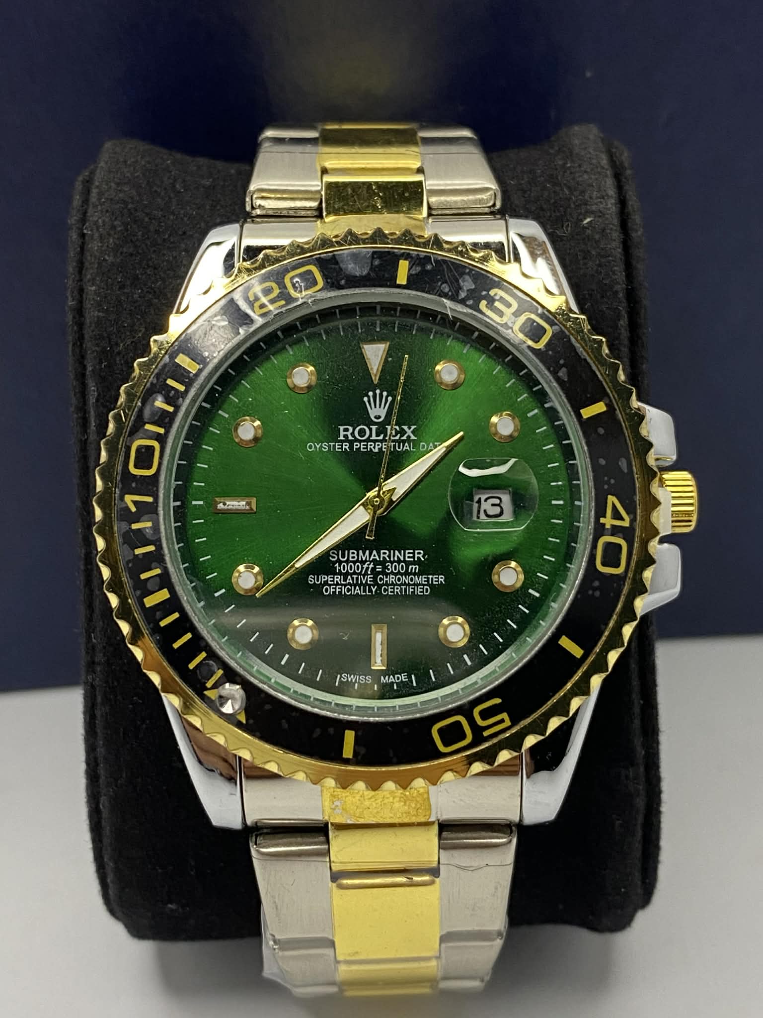 Rolex Luxury Two-Tune  Green Dail