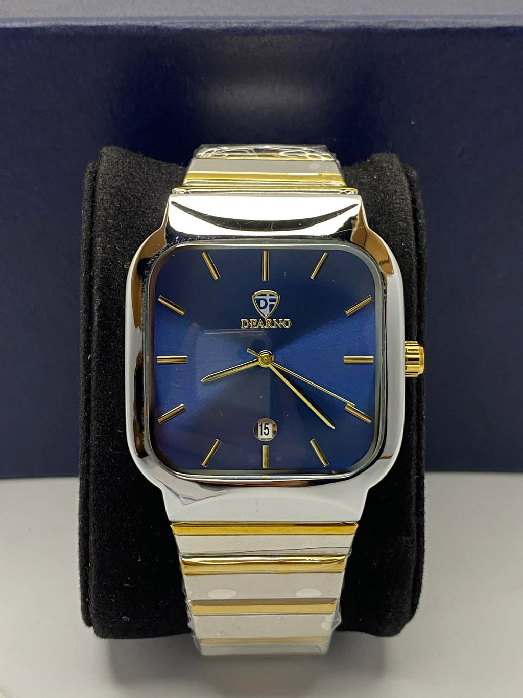 Dearno Luxury Blue Dial Square Watch