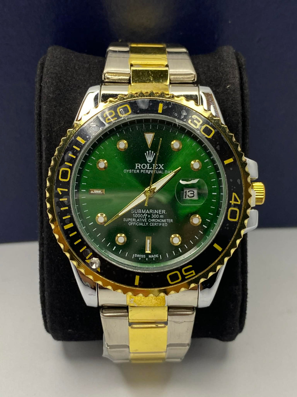 Rolex Luxury Two-Tune  Green Dail