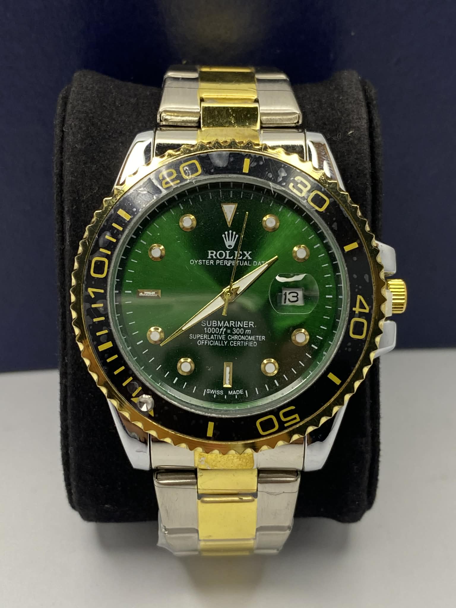 Rolex Luxury Two-Tune  Green Dail