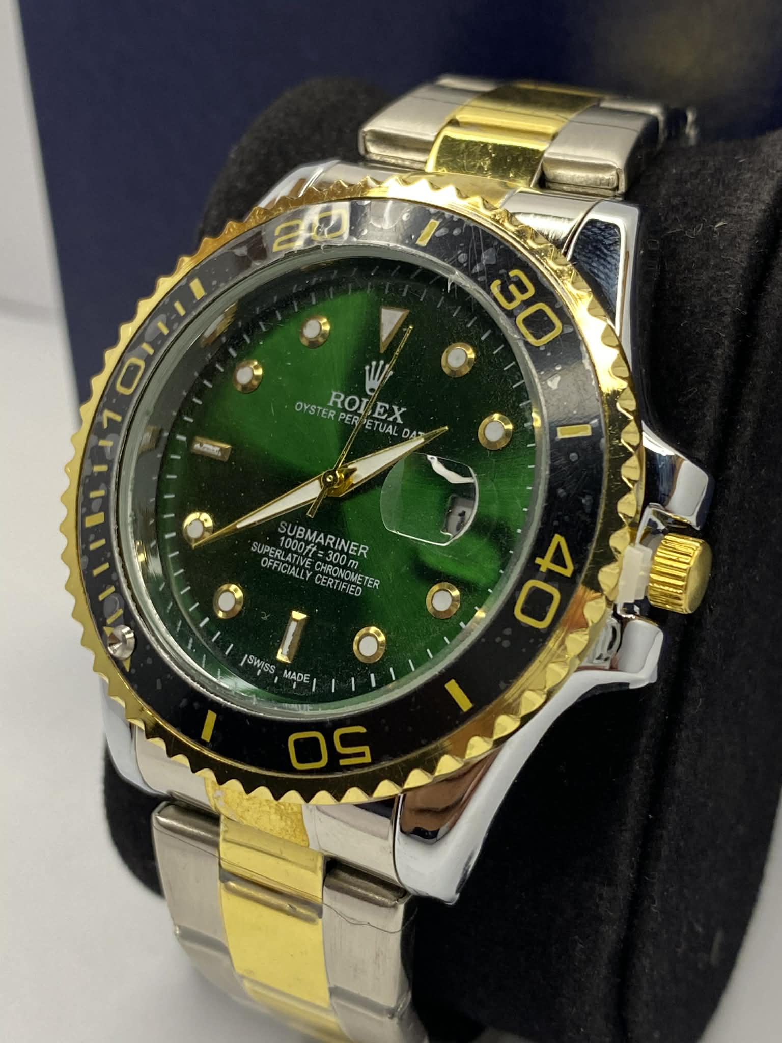 Rolex Luxury Two-Tune  Green Dail