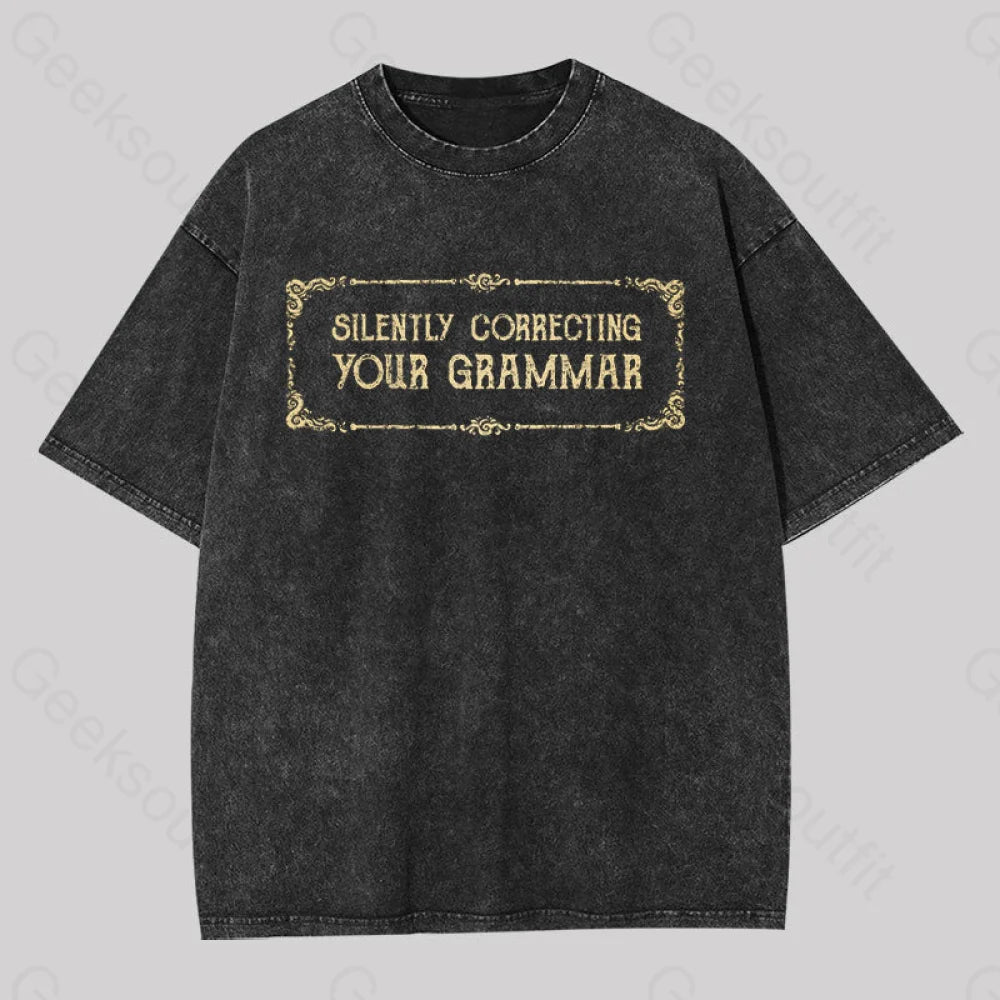 Silent Correction Geek Washed T-shirt