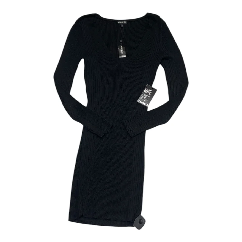 Dress Casual Midi By Express In Black, Size: L