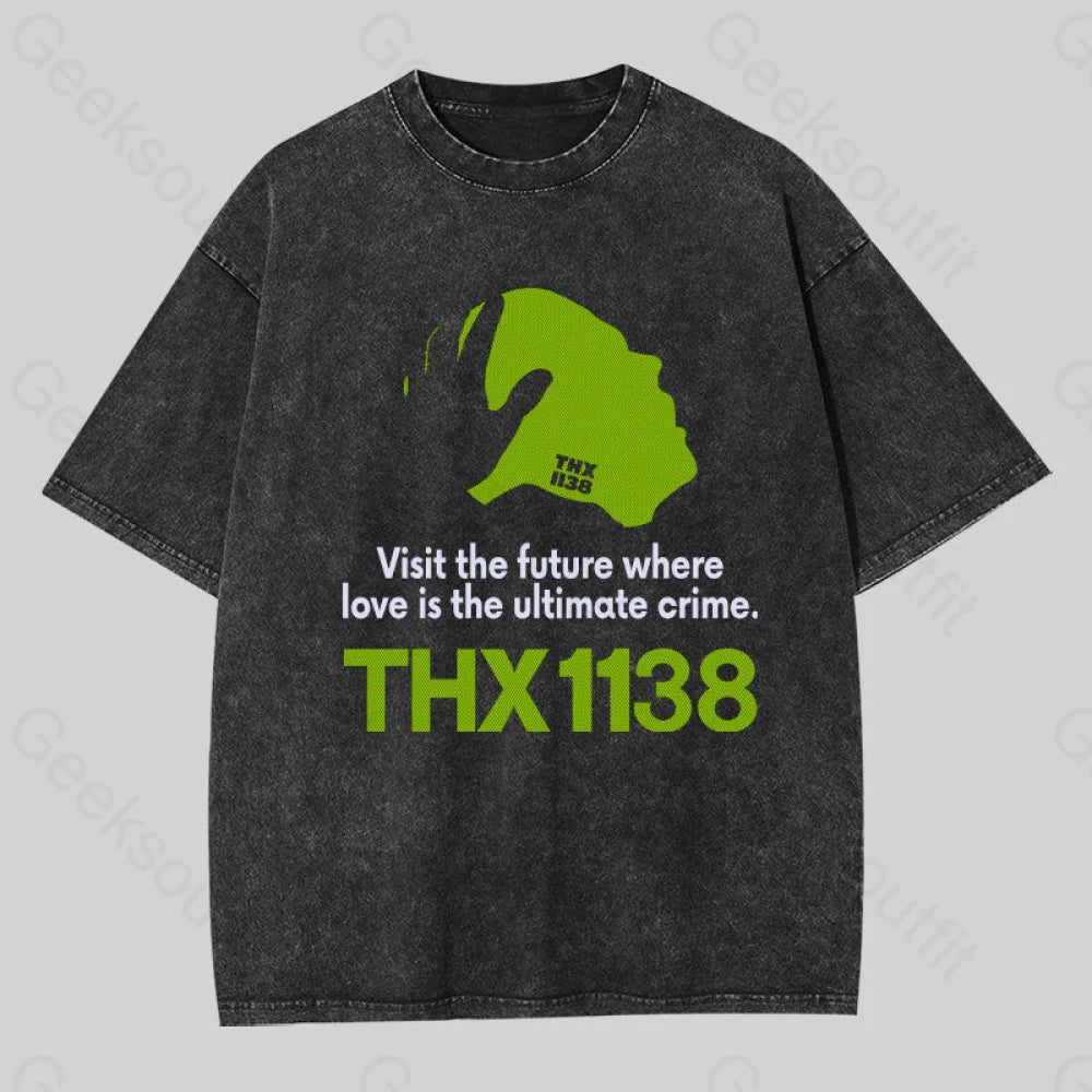 THX 1138 Visit the Future Geek Washed T-shirt