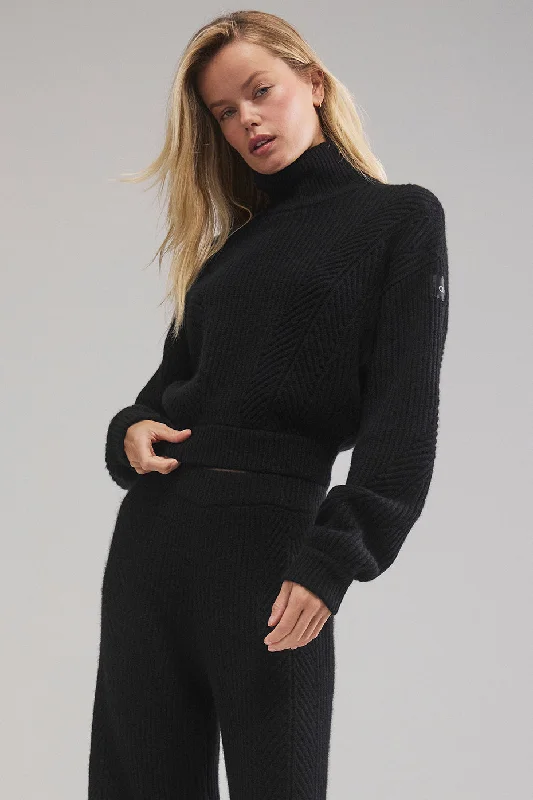 Winter Magic Cashmere Turtleneck - Black