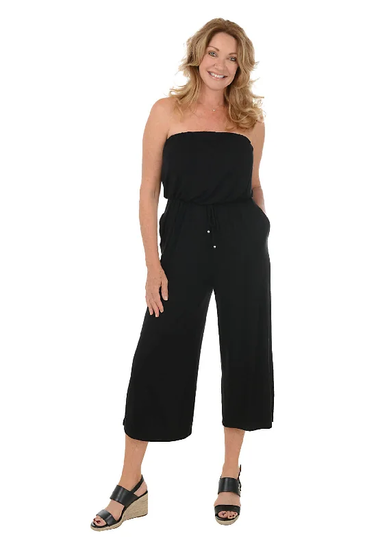 Strapless Wide Leg Jumpsuit