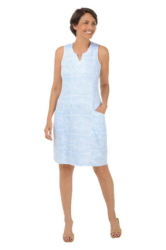 Soundwaves Double Pocket Sleeveless Dress