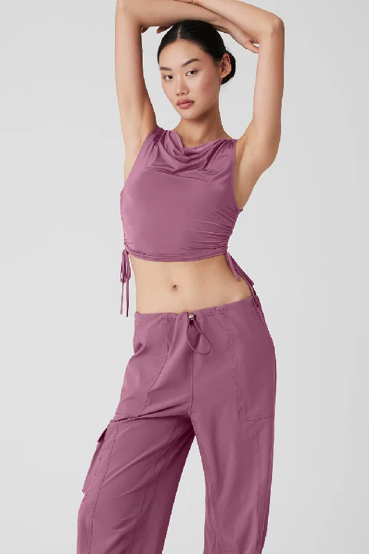 Standout Cropped Tank - Soft Mulberry