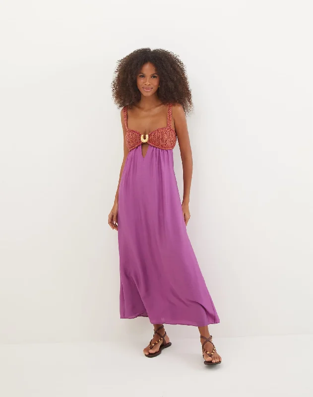 Aria Long Dress - Berry Burst