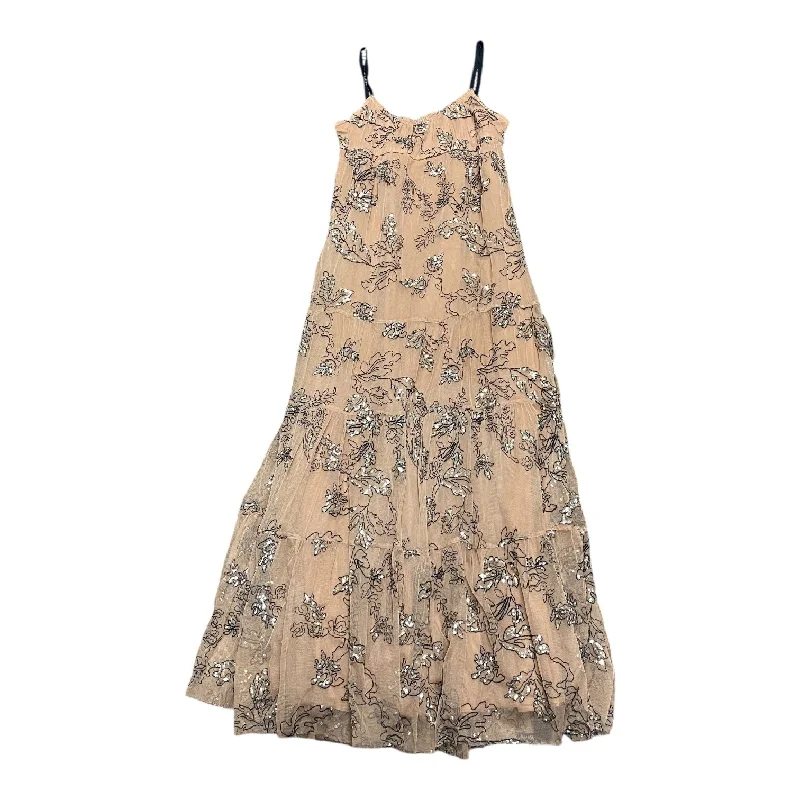 Dress Casual Maxi By Anthropologie In Brown & Gold, Size: S