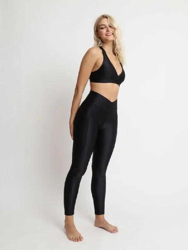 Leggings with Pockets - BLACK STRIPE