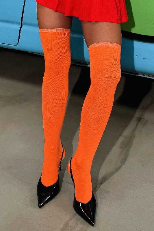 Jinkies Thigh High Socks - Orange