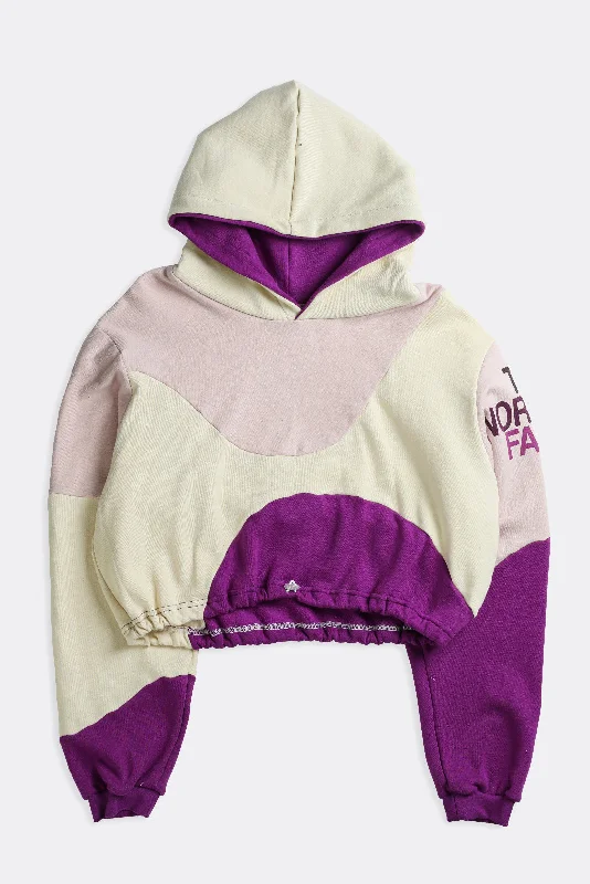 Rework North Face Wave Crop Sweatshirt - S