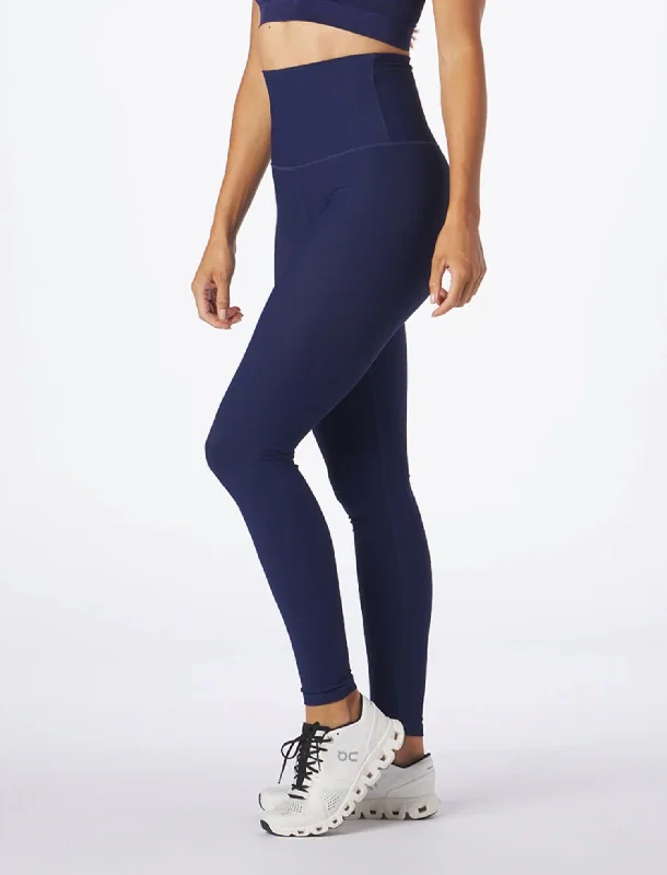 Ribbed High Waist Legging In Indigo