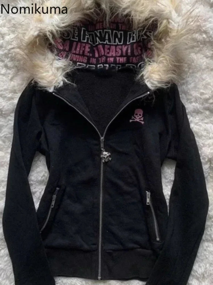 Skull Fur Hoodie