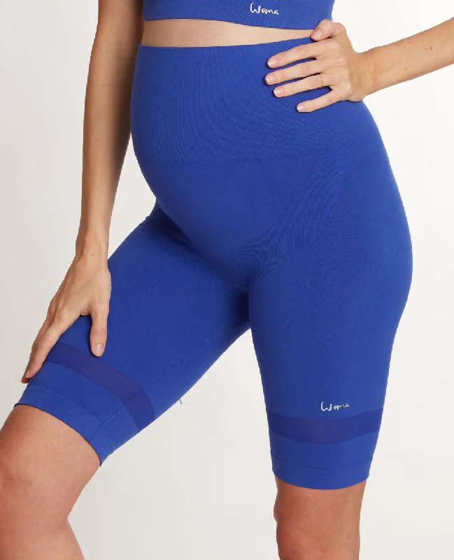 Woma electric blue sports and maternity bike short