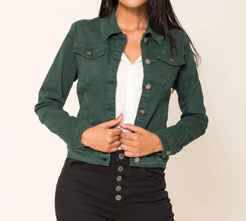 Jean Jacket In Fir Green