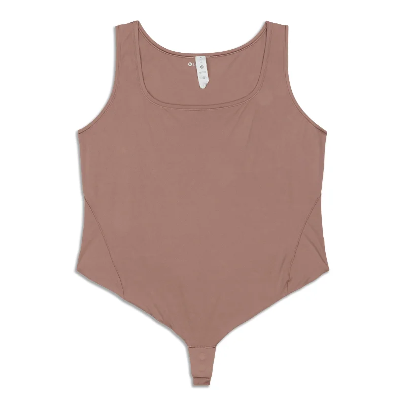 Wundermost Ultra-Soft Square-Neck Sleeveless Bodysuit - Resale