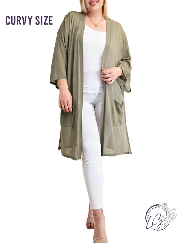 Curvy Boost The Mood Long Cardigan