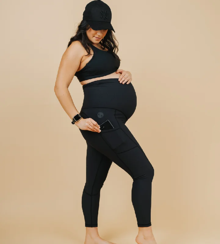 Maternity Leggings - Ryan Ribbed 7/8