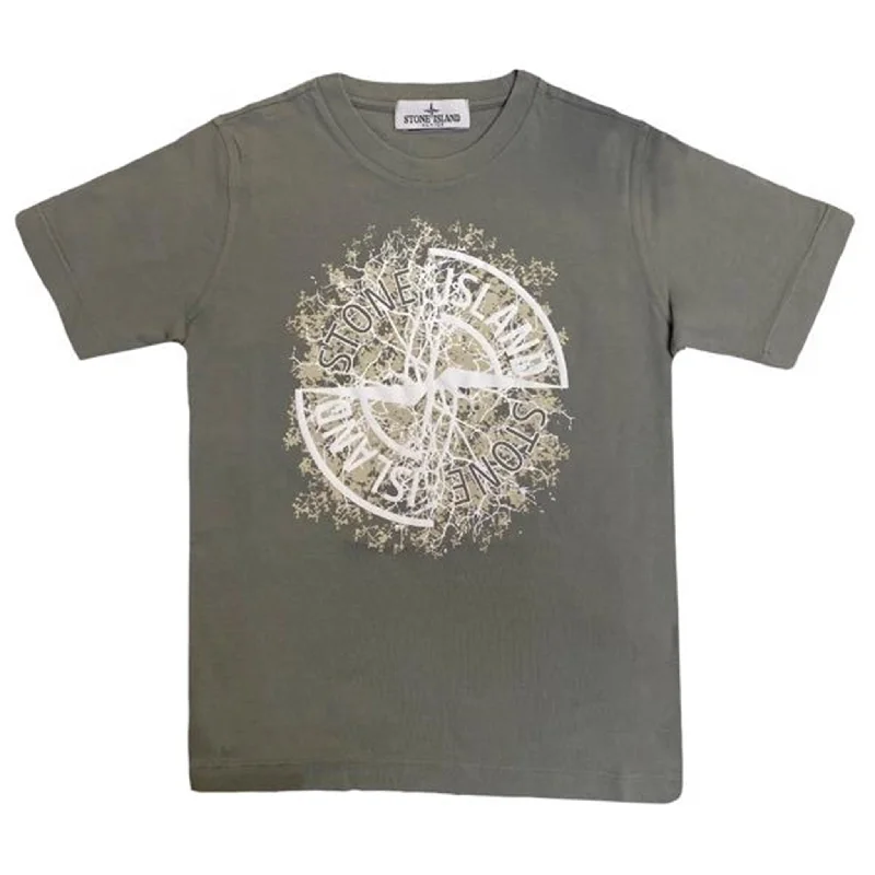 Stone Island Junior T-shirt Print Dusty Green