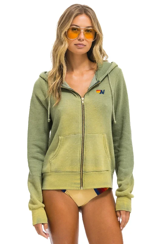 ESSENTIAL ZIP HOODIE - FADED ARMY