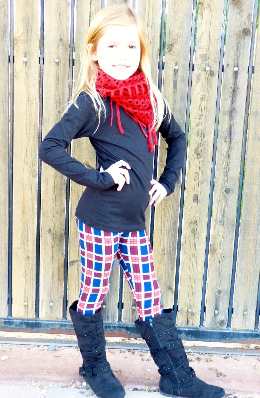 Precious Plaid: Leggings Girls