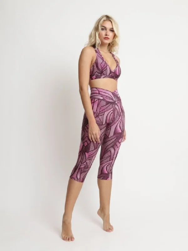 Capri Legging with Pockets - GRAPHIC VINO