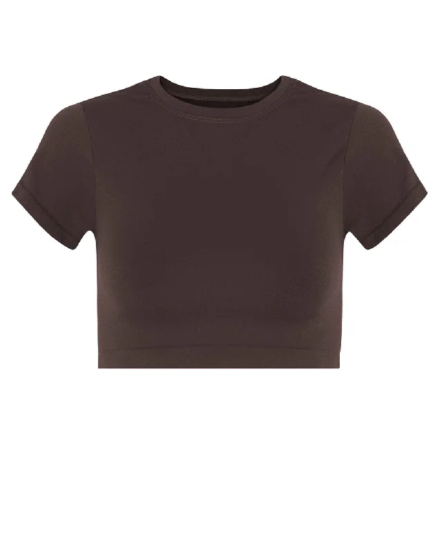 MINDFUL Crop Top | Chocolate Brown