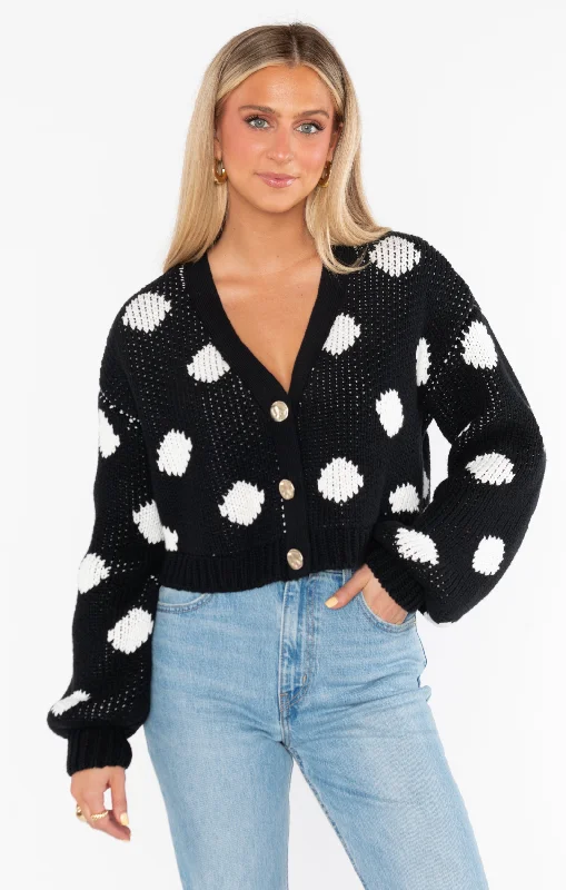 Clemmie Cardi ~ Polka Dot Knit