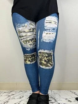 Denim Camo Leggings - $4055-4057