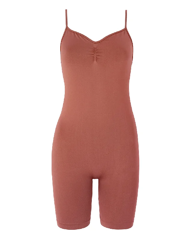 SPIRITED Shorts Unitard | Rusty Pink