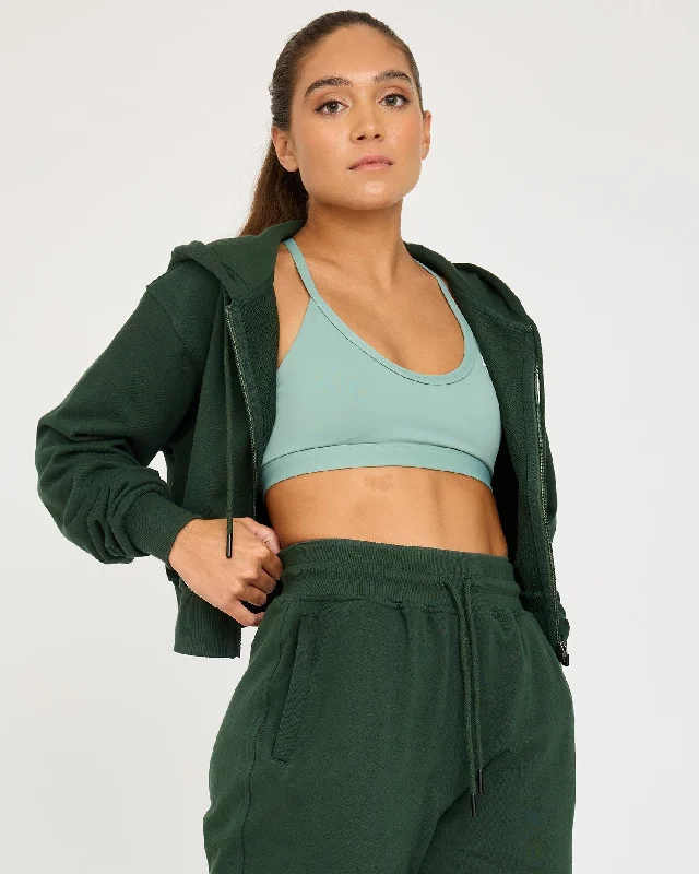 Core Classic Cropped Zip Hoodie