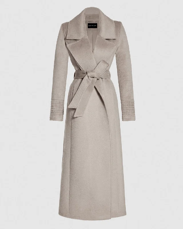 Suri Alpaca Maxi Notched Collar Wrap Coat