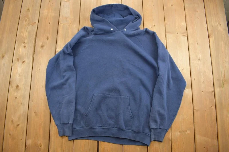 Vintage 1990s Fruit of the Loom Navy Hoodie