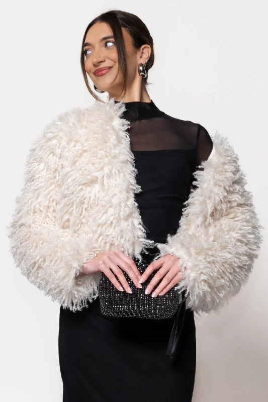 Steve Madden Leites Faux Fur Shaggy Jacket