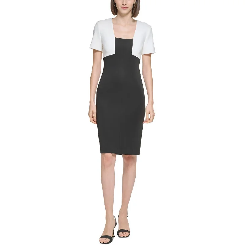 Calvin Klein Womens Petites  Sheath Dress