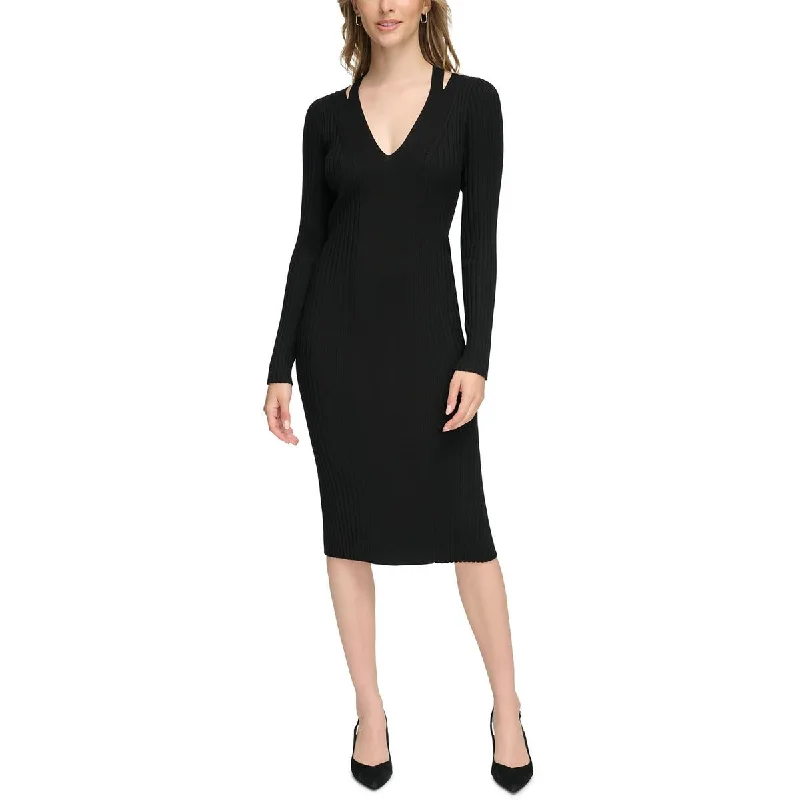 Calvin Klein Womens Rayon Sweaterdress