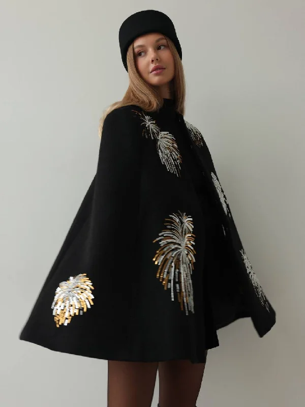 Midnight Celebration Embellished Cape